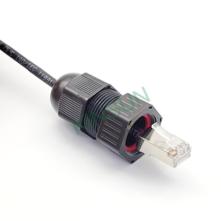 防水RJ45 Plug 網絡線纜格蘭頭 - Waterproof RJ45 Cable Gland (Plug Cable for demonstration only)